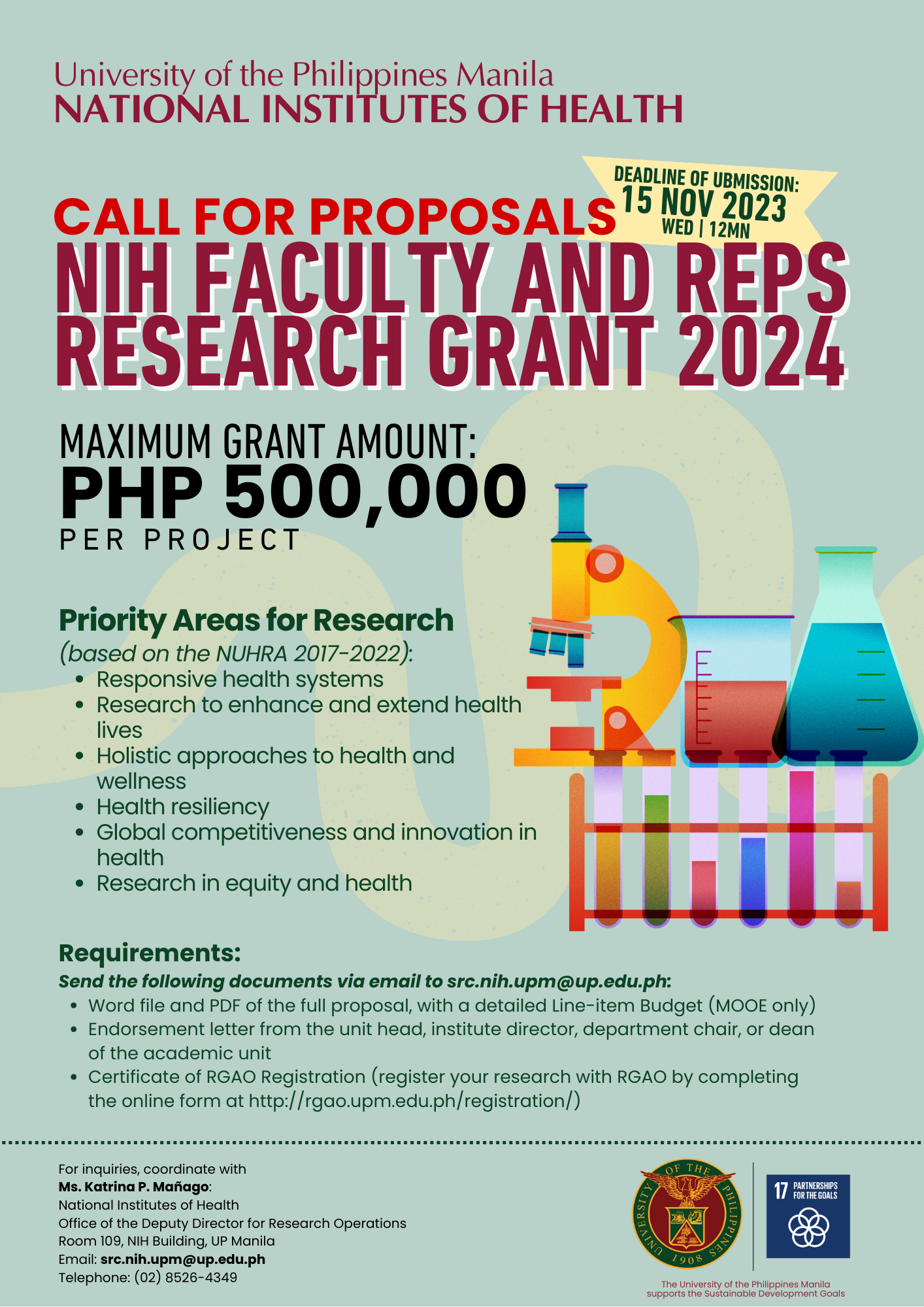 Call for Full Proposals for Funding by the NIH Faculty and REPS